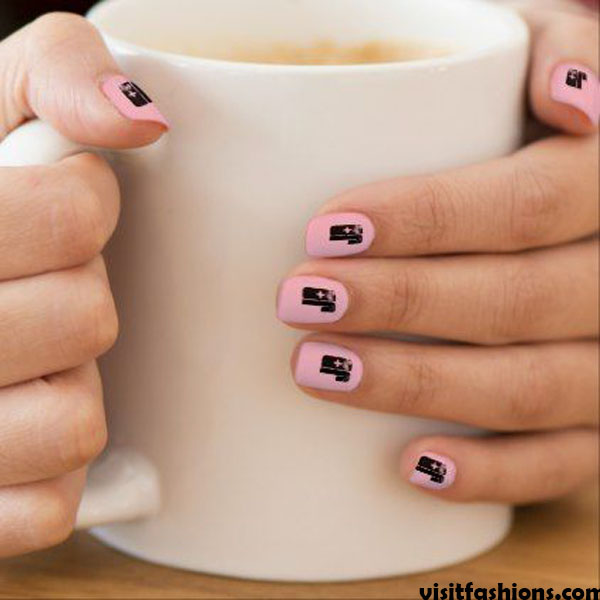  Lavender Circles simple Nail designs