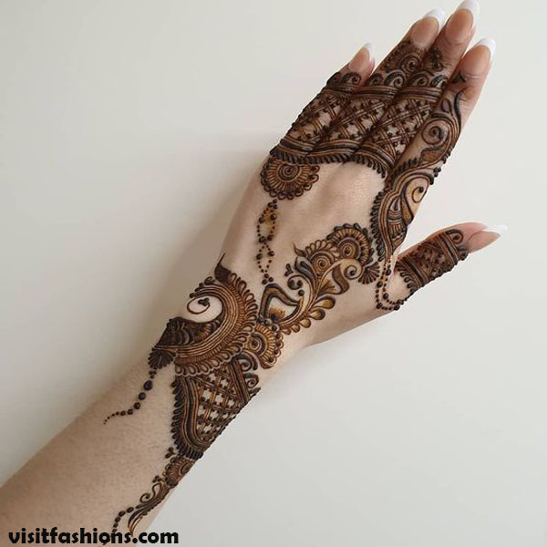 Full Backhand Mehndi Designs pattern