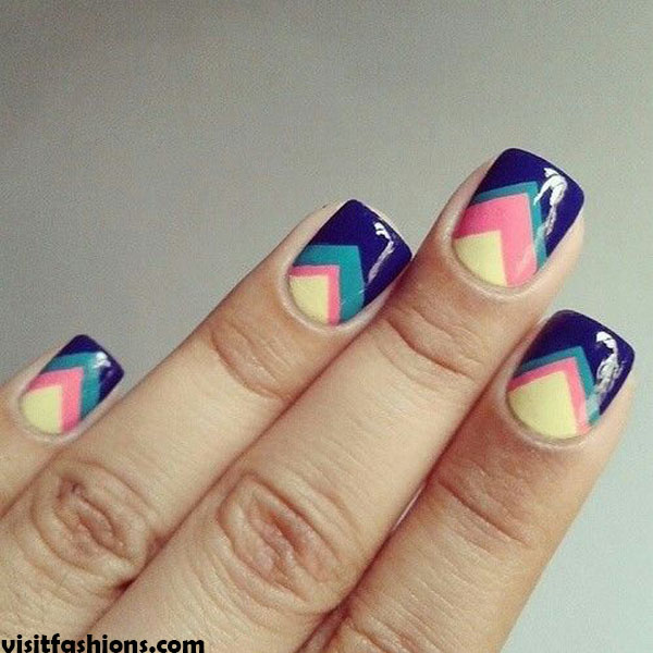 Plastic Wrap simple Nail designs