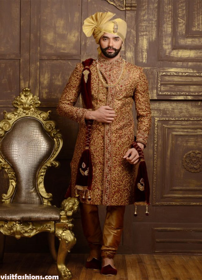 Pakistani Wedding Sherwani groom Designs For Men