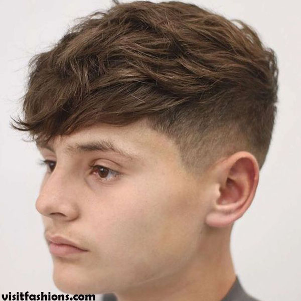 Textured  Angular Fring cool haircuts for boys