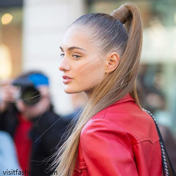 Slicked Back Ponytail