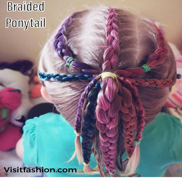 braided ponytail hairstyles for girls