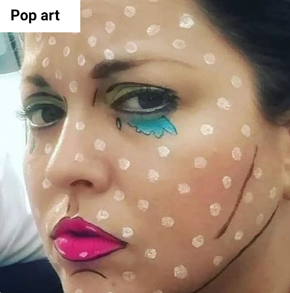 pop art makeup holloween