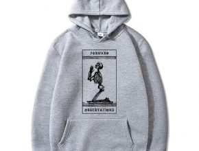 Praying Skeleton Gray Hoodie