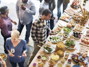 Brunch Choice Crowd Dining Food Options Eating Concept