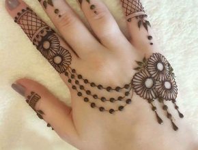 easy back hand mehndi design