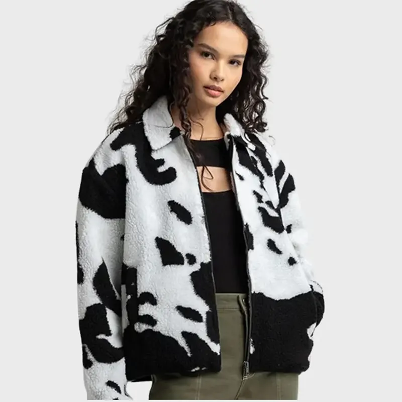 north face cow print jacket