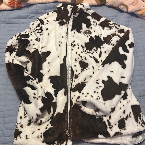 north face cow print jacket